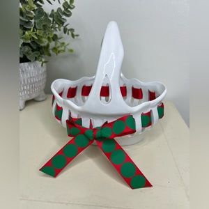 Brand New-Dish with Ribbon and Handle